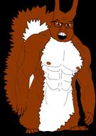 abs buff muscles red squirrel strong tall // 2776x3938 // 1.0MB