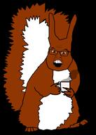 coffee cup morning mug squirrel variant:feralsquirrel wholesome // 304x425 // 52KB